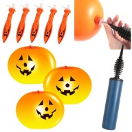 Tekvicové balóniky Svietiace LED Na Halloween Balóny so svetelnou dekoráciou 5 ks.