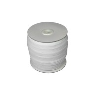 PLOCHÁ PLETENÁ GUMA, BIELA, elastická, 10 mm, 5 m dlhá