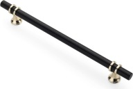 ČIERNO-ZLATÁ nábytková úchytka 160mm zlatá+čierna