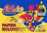 Farebný papierový výrez PASTELLO A5, 8 listov