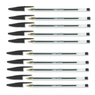 BiC Cristal guľôčkové pero 0,4 MM ČIERNA odolná 10 ks