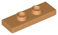 2 x doska LEGO 34103, upravená 1 x 3 s 2 cvočkami (dvojitý mostík)