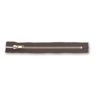 Pevný kovový zips 6mm 18cm ZIP C868/BROWN