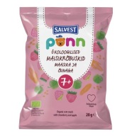 SALVEST Ponn BIO Jahodové chrumky pre deti v tvare srdca, 20 g