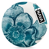 DEZERTNÝ tanier, plytký, malý na tortu, porcelánový dezert, biely, tyrkysový