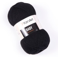 Priadza YarnArt Baby, farba 585 Čierna, 50 gramov