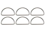 Kovový polkruh D krúžok 5cm 50mm 6 kusov