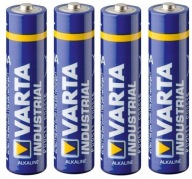 ALKALICKÁ BATÉRIA MALÉ PRSTY AAA VARTA INDUSTRIAL R3 LR03 1,5V 4 KS