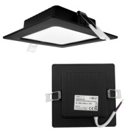 Plafon LED stropné svietidlo pod omietku Square Black 6W 12x12cm