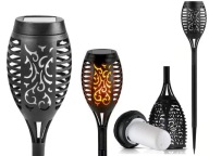 Solárna lampa POCHODNIA plameňový efekt 12 LED P-200