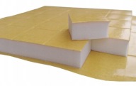 Obojstranné samolepiace penové štvorce 20x20mm hrubé 10mm výrezy dištančné podložky