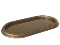 Stojan na sviečku, 36 cm zlatá podložka