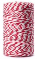 Mäsové nite / priadza 100g, biela a červená