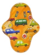 MEDIUM M Bambusová opakovane použiteľná hygienická vložka - Cars