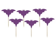 Držiaky na halloweenske muffiny, 6 ks, netopiere