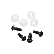 5 párov = 10 ks bezpečných očí, 9mm čierne oči pre maskotov