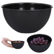 Plastová miska, čierna, Ø15 cm, misky na zmrzlinu, zákusky, snacky, 0,75 l
