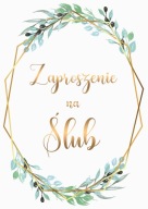 SVADOBNÉ POZVÁNKY NA SVADBU Boho Gold Olives
