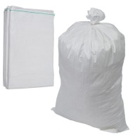 50 kg vrece na odpad z obilného krmiva 65x105cm SILNÉ 65x105cm BIELE Orezané