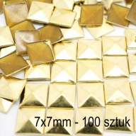 Pyramídy Thermojet Cvočky kamienky Gold 7mm 100 ks