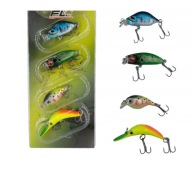 Prívlačový set 4x herný vobler Jaź Chub Perch