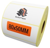 Termo kuriérske etikety 80x50 mm 1000 kusov, samolepiace biele