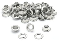 Leathercraft očká 6 mm SILVER + 100 kovové podložky