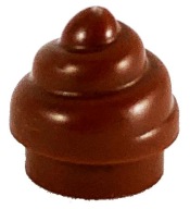 LEGO 1X1 KUČERAVÁ ZMRZLINA HNEDÁ Č. 53119 1PC