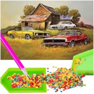 DIAMANTOVÁ MAĽBA Diamantové vyšívanie Cars Mosaic 5D