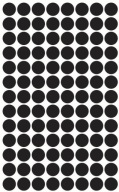 Nálepky CIRCLES Bodky 2cm 104ks Čierna