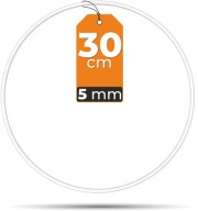HRUBÁ kovová obruč pre makramé, BIELA, 30 cm, 5 mm