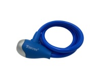 ZÁMOK NA BICYKEL 1200x10 MM TONYON KÁBLOVÝ KĽÚČ MODRÝ ZABEZPEČ.