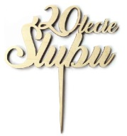Topper 20. výročie svadby Jubilejná dekorácia