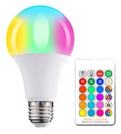 ENERGETICKY ÚSPORA FAREBNÁ LED ŽIAROVKA S DIAĽKOVÝM OVLÁDANÍM 10W SO ZÁVITOM E27