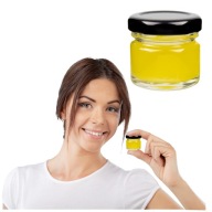 10x SKLENENÁ Dóza 30ml S viečkom MEDOVÝ DŽEM KORENIE malá SVADOBNÁ dóza