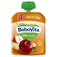 BOBOVITA MUS Jablká a banány po 4 mesiacoch 80 g