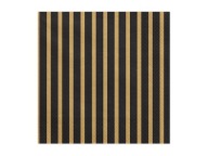 STRIPES zlaté obrúsky, čierne narodeninové ozdoby