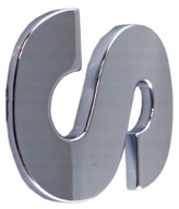 R9N41 PÍSMENO CHROME S s VEĽKÉ 5,6 cm ZNAK PÍSMENO