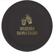 Čierne taniere na rozlúčku so slobodou, 6 kusov, čierne