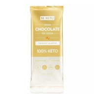 BeKeto Vegan Keto Čokoláda s MCT olejom 80g - Chrumkavá mandľa