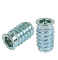 10x nástrčka na skrutkovanie M8 x 24 mm, nábytková vložka do dreva, s imbusovým kľúčom 8