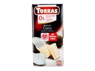 BIELA ​​ČOKOLÁDA S KOKOSOM 75G TORRAS BEZ CUKRU