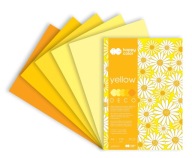 DECO YELLOW blok A4 20 listov 5 farieb HAPPY COLOR 170 g/m2