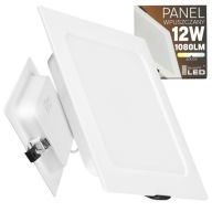 LED stropný panel, zapustený, pod omietku, štvorcový, 12 W, neblikajúci CCD