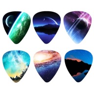 Gitarové trsátka 6 KS Gitarové pierko Space Planets vzory Aurora | členok