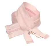 Krytý zips, púdrová ružová, 40 cm
