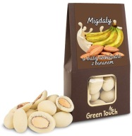Mandle v bielej čokoláde s banánom 100 g lyofilizovaný banán a mandle