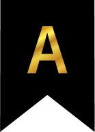 Vlajka Letter A Vlajky Banner Akýkoľvek nápis Čierny