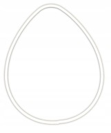 Kovové VAJÍČKO pre makramé BIELE VAJÍČKO 13/16 cm