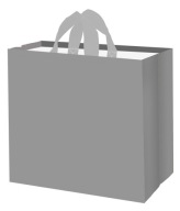 Nákupná taška HRUBÁ SILNÁ strieborná VEĽKÁ na balenie 40x20x45cm sieťka 36L